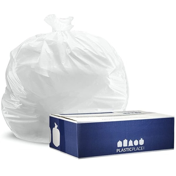 Plasticplace 4 Gallon Trash Bags │ 0.5 Mil │ White Garbage Can Liners │ 17″ x 18″ (250 Count)