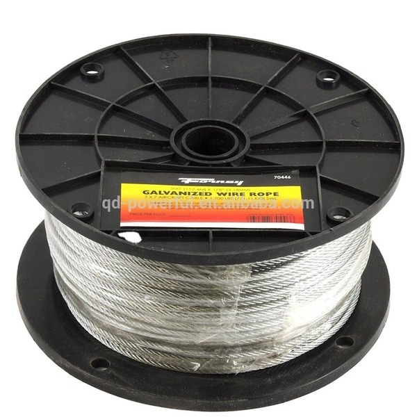 Forney 70452 Wire Rope, Vinyl Coated Aircraft Cable, 250-Feet-by-1/8-Inch thru 3/16-Inch