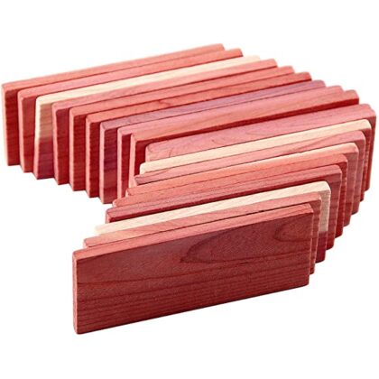 Cedar Space Cedar Blocks for Clothes Storage, 100% Aromatic Red Ceder Blocks, Cedar Planks, Cedar Accessories for Closets Storages, 16 Pcs