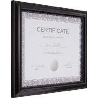 Certificate Document Frame Without Mat, 8.5″ x 11″, Black, 3-Pack