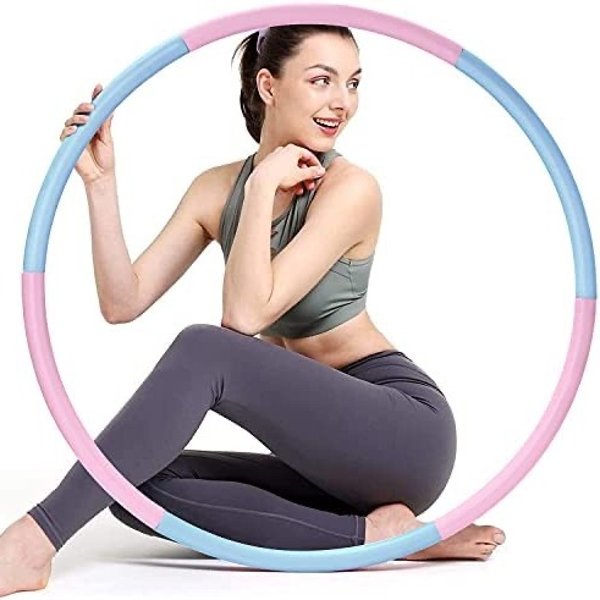 colorfarm Weighted Fitness Exercise Hoop for Adults & Beginners Weight Loss Sports Exercise Hoops Detachable Design Workout Equipment for Women Men