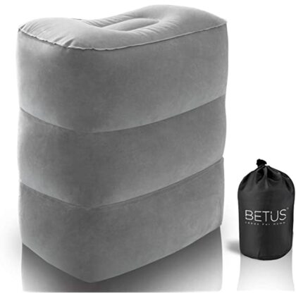 Betus Inflatable Travel Foot Rest Pillow – Ultra Comfortable and Compact – Toddle & Kids Leg Rest Stool for Long Flight/Trip by Air-plane or Car