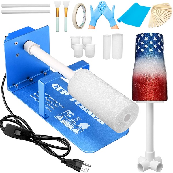 Cup Turner for Crafts Tumbler,Tumbler Turner, Electric Tumbler Spinner Silent Motor Safety Switch,for Epoxy Crafts