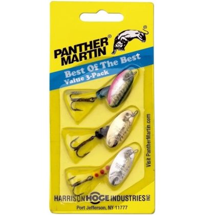 Panther Martin Best of The Best Bass Spinner Fishing Lure kit, Pack of 3, Silver