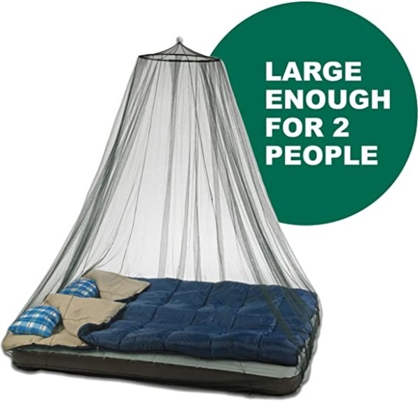 Atwater Carey Double Circular Bed Mosquito Net Treated with Insect Shield Permethrin Bug Repellent