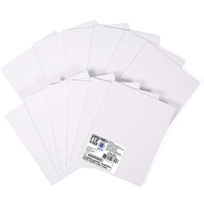 Horizon Group USA 8×10 Painting Panel Canvas Boards, Pack of 12