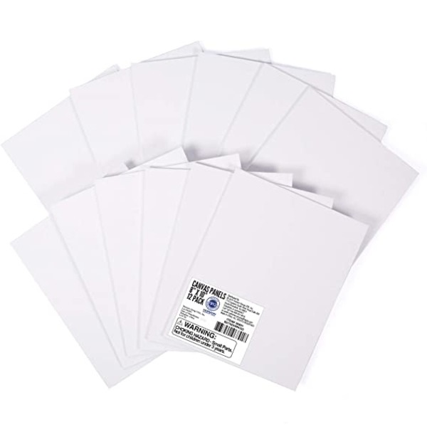 Horizon Group USA 8×10 Painting Panel Canvas Boards, Pack of 12
