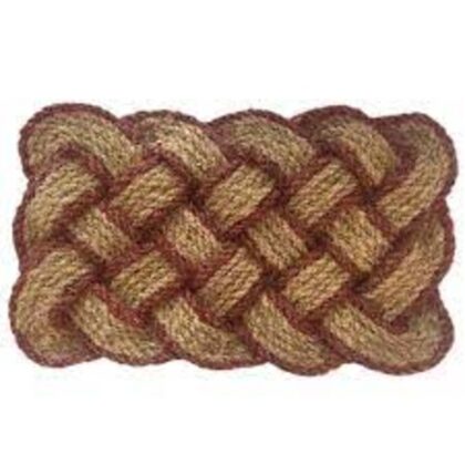 22″ x 36″ Lovers Knot Coir Indoor/Outdoor Doormat, Natural