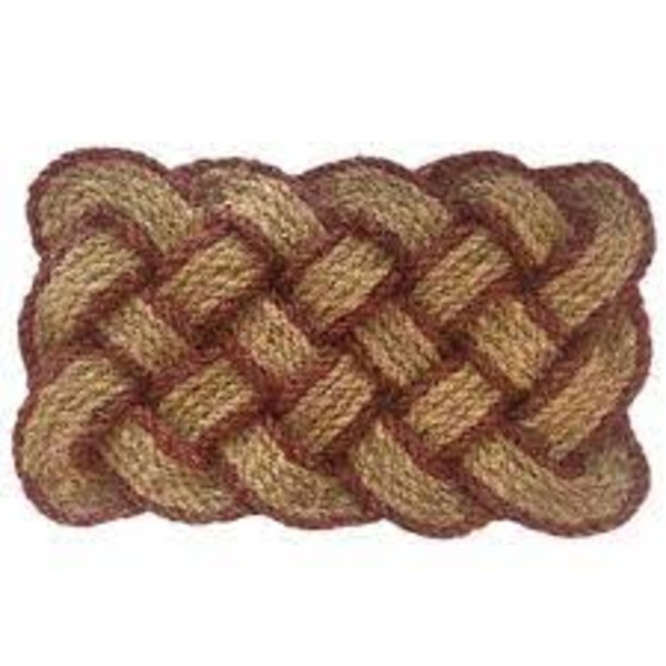 22″ x 36″ Lovers Knot Coir Indoor/Outdoor Doormat, Natural